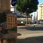 A plein air painting by artist Kelly Medford and the scene that inspired it.