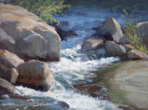 "Downriver," by Kathleen Dunphy, oil, 9 x 12 in.