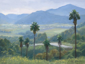"San Pasqual Valley Overlook," by Kathleen Dunphy, oil, 12 x 16 in.