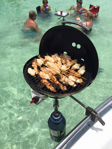Poole and his crew also grilled some dinner waterside in Key West. Jealous yet?
