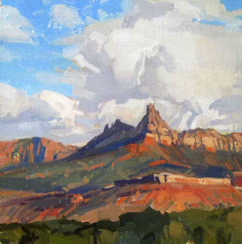 “Eagle Crags,” by J. Brad Holt, 2014, oil, 12 x 12 in.