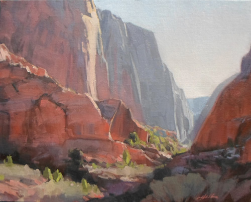 “South Fort — Taylor Creek,” by J. Brad Holt, 2013, oil, 14 x 18 in.