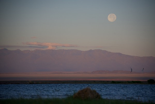 Moonrise over Jargalant Hairkhan Uul