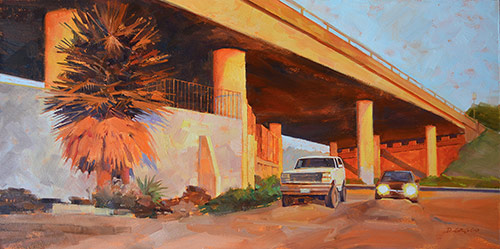 “Pacific Highway Glow,” by Danny Griego, oil, 12 x 24 in.