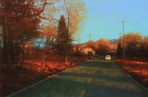 “Heading Toward Evening,” by Brent Cotton, oil on linen, 16 x 22 in.