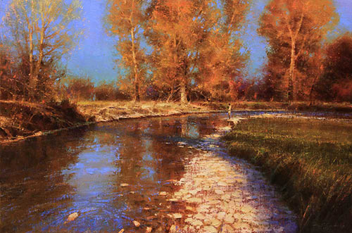 “October in Montana,” by Brent Cotton, oil on linen, 20 x 30 in.