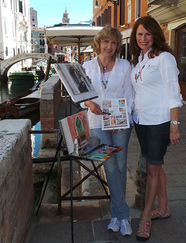 Cindy Briggs and Theresa Goesling in Venice