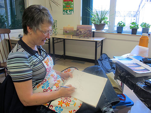 Cheryl Pady works in the library at Balgonie Elementary during school hours.