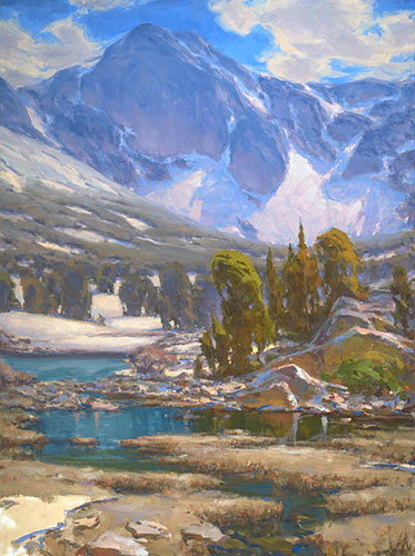 “Sierras,” by John Burton, oil, 43 x 30 in.