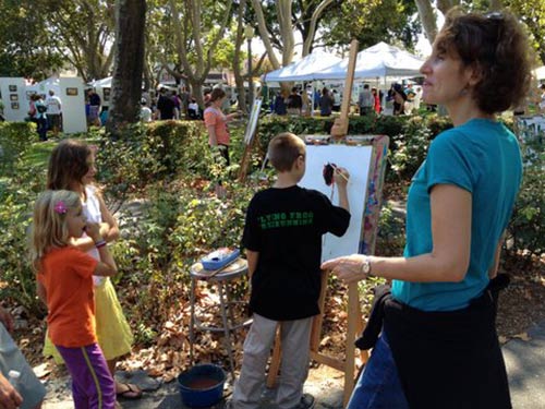 Children painting at this year’s Sonoma Plein Air Festival