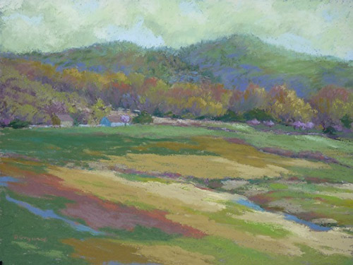 “Roundtops From PA Memorial,” by Diane Grguras, pastel, 9 x 12 in.