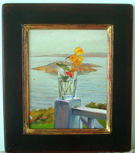 "Island Flowers," by Josh Adam, oil on board, 12 x 8 in.