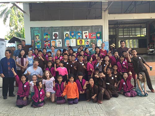 A raucous group of young painters in Chiang Mai, Thailand