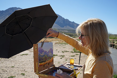 Barbara Mulleneaux painting in Tucson