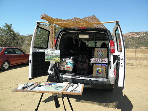 Francis’s plein air-ready van