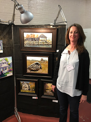 Julie Riker and the award-winning body of work she created at the Paint Snow Hill event