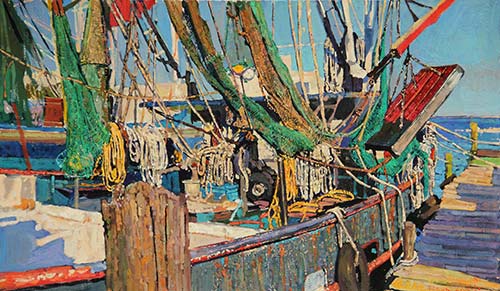 “Resting,” by Timur Akhriev, oil on linen, 18 x 30 in.