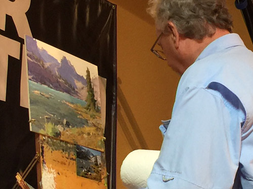 Matt Smith teaching during the Plein Air Convention & Expo