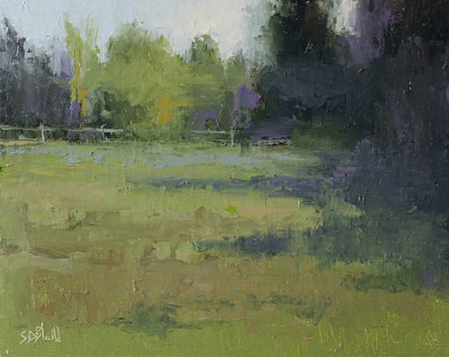 “North Field,” by Simon Bland, 2016, oil on linen panel, 8 x 10 in.