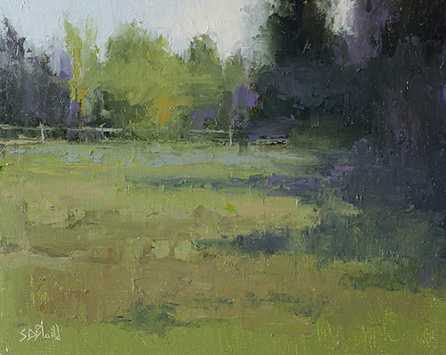 “North Field,” by Simon Bland, 2016, oil on linen panel, 8 x 10 in.