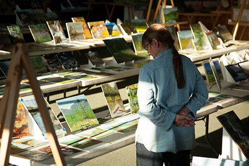 More than 800 paintings were created during the event.