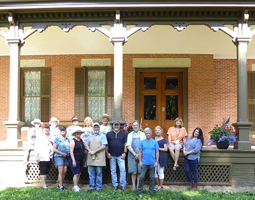 A group photo taken in front of the residence of President Rutherford B. Hayes