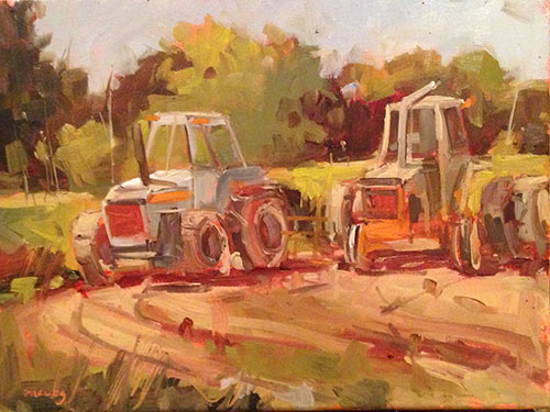 “Too Hot to Plow,” by Alan Maciag, 2016, oil, 9 x 12 in.