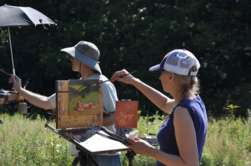 Watwood gathered some friends, including Kristin Kunc, for an outing that focused on painting the figure in the landscape.