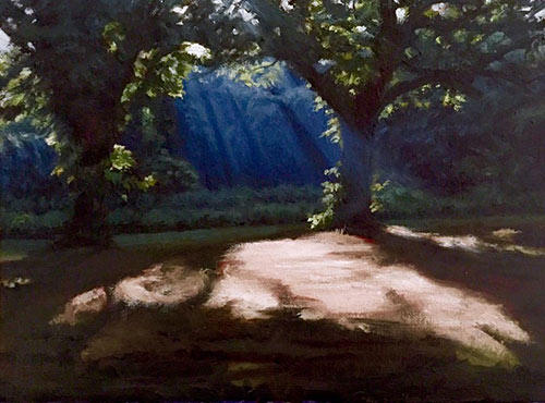 “Morning Meadow II,” by John Hulsey, 2016, oil, 9 x 12 in.