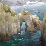 Plein air painting of water