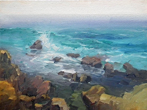  “Ocean Crave,” by Catherine Fasciato, 2016, oil, 9 x 12 in. Collection the artist