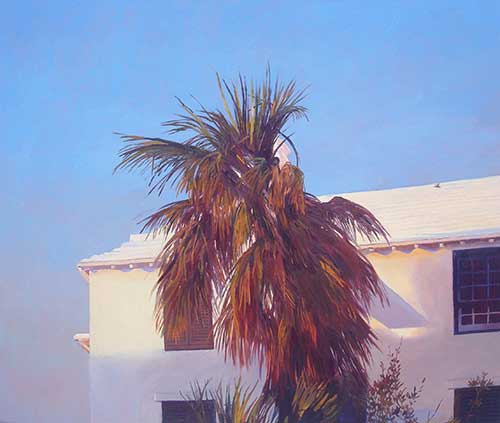 “Evening Palm,” by Josh Adam, 2016, oil, 30 x 36 in. Studio piece