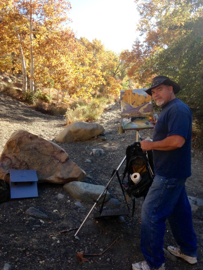 Rich Gallego painting at Big Rock Creek