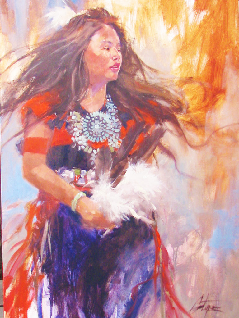“Young Navajo Dancer,” by Gretchen Lopez