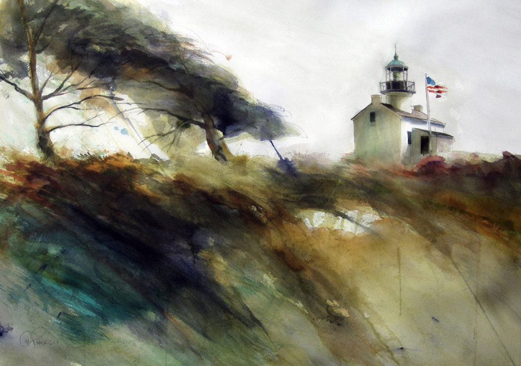“Get to the Point!” by Chuck McPherson, watercolor