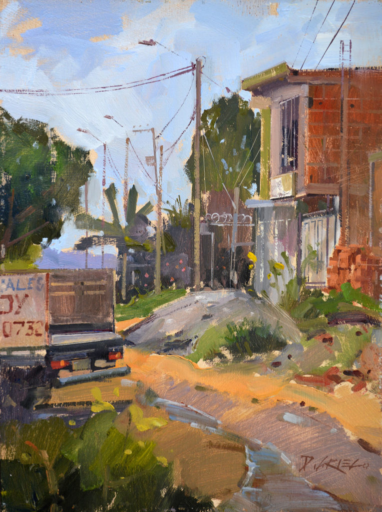 “Brick Yard,” by Danny Griego, oil, 9 x 12 in.