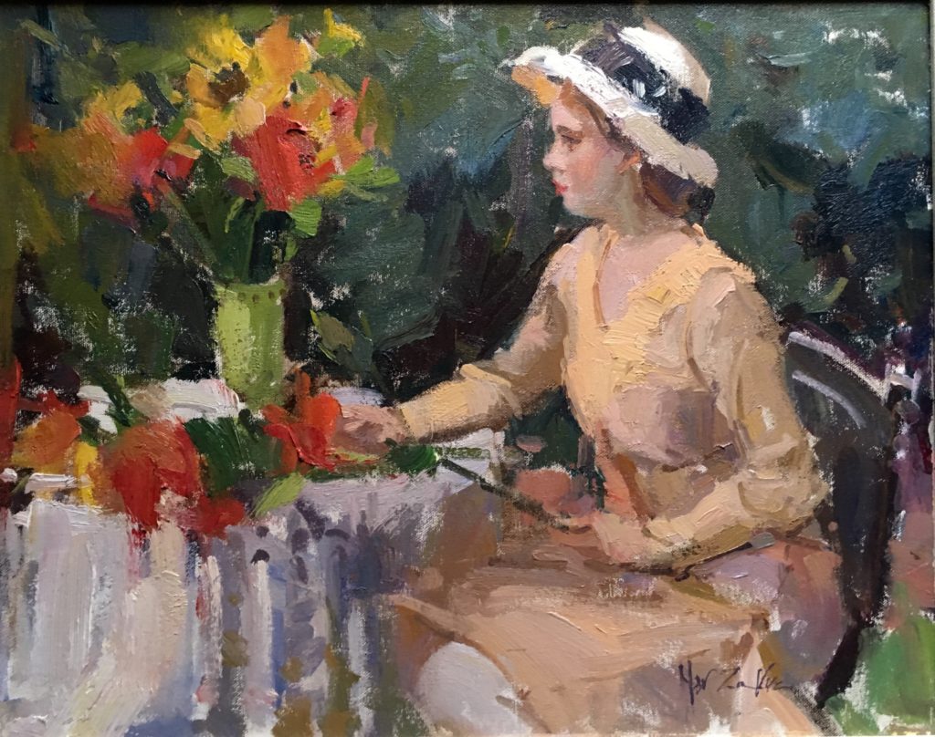 “Daisy (Inspired by The Great Gatsby),” by Za Vue, oil, 16 x 20 in. Collection of Jill Basham