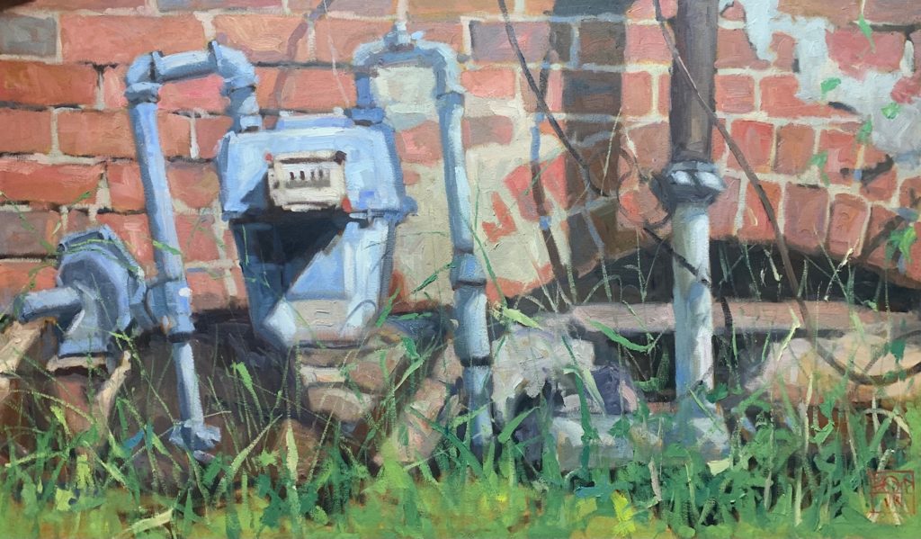 Plein air oil painting