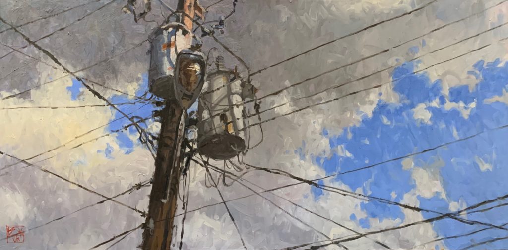 Plein air oil painting