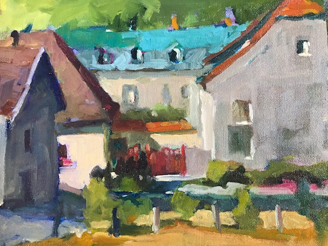 Design and composition - Painting of a French town