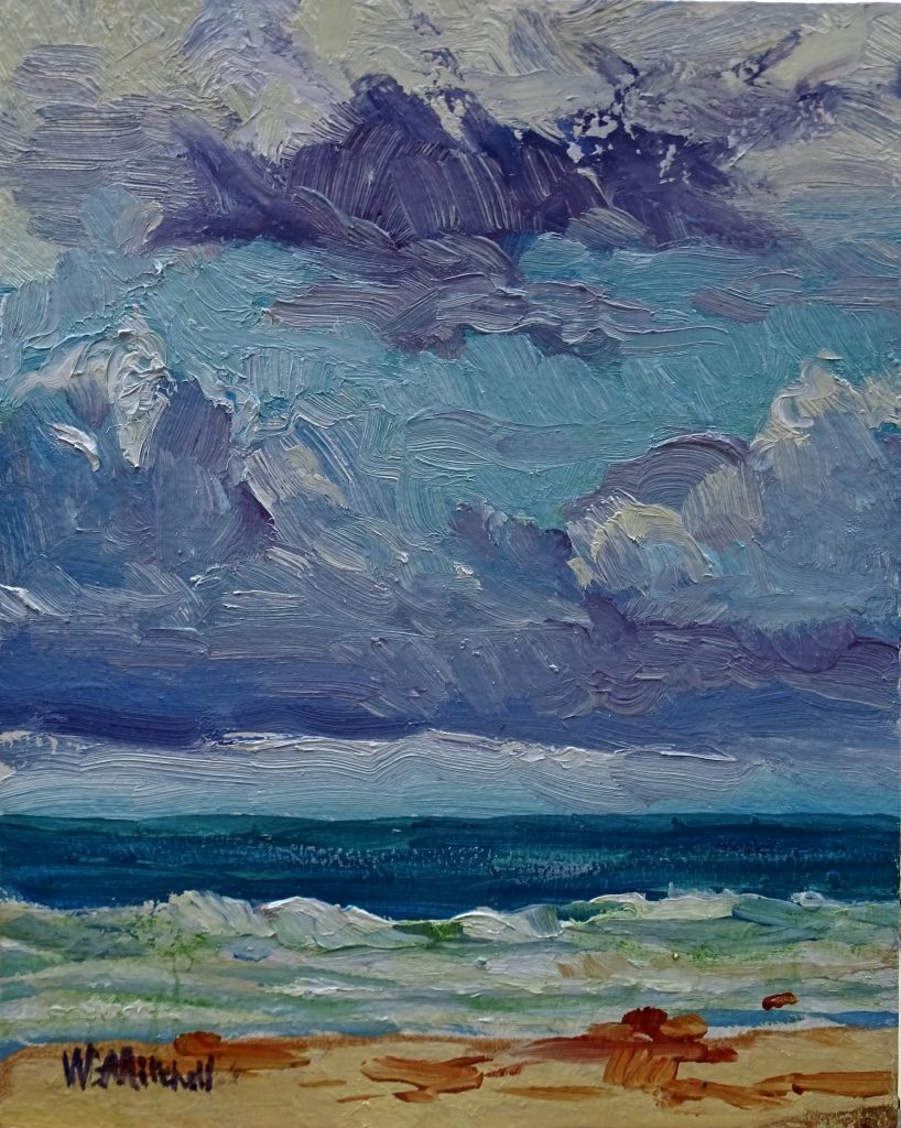 “Squally,” by William Mitchell, oil, 8 x 10 in.