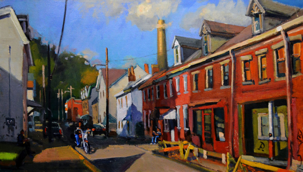 “15th Street View,” by William Pfahl, 2016, oil on canvas on board, 16 x 24 in. 