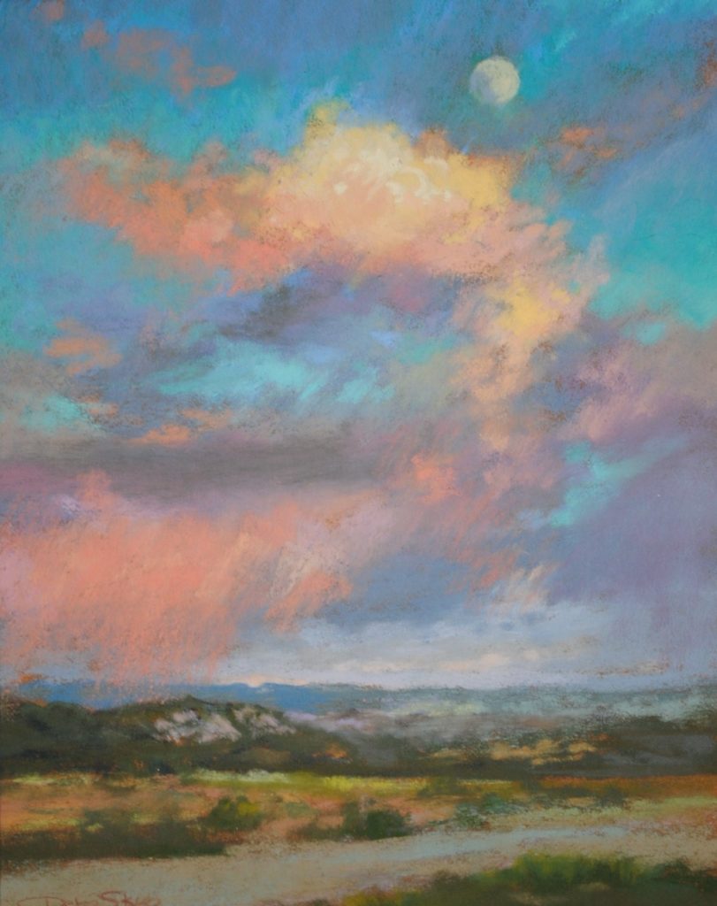 "Monsoon Moon," by Christine Debrosky, pastel, 16 x 12 in.