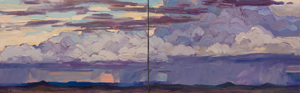 “Evening Swell,” by Jivan Lee, oil, 20 x 64 in.