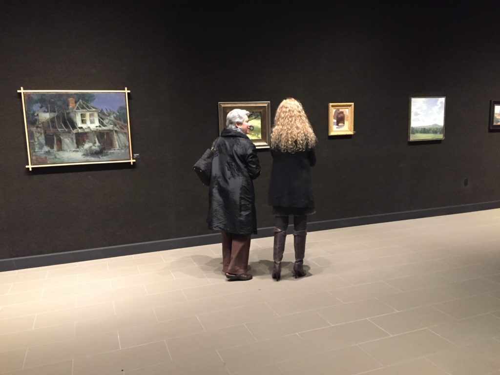 Art collectors at the show’s opening