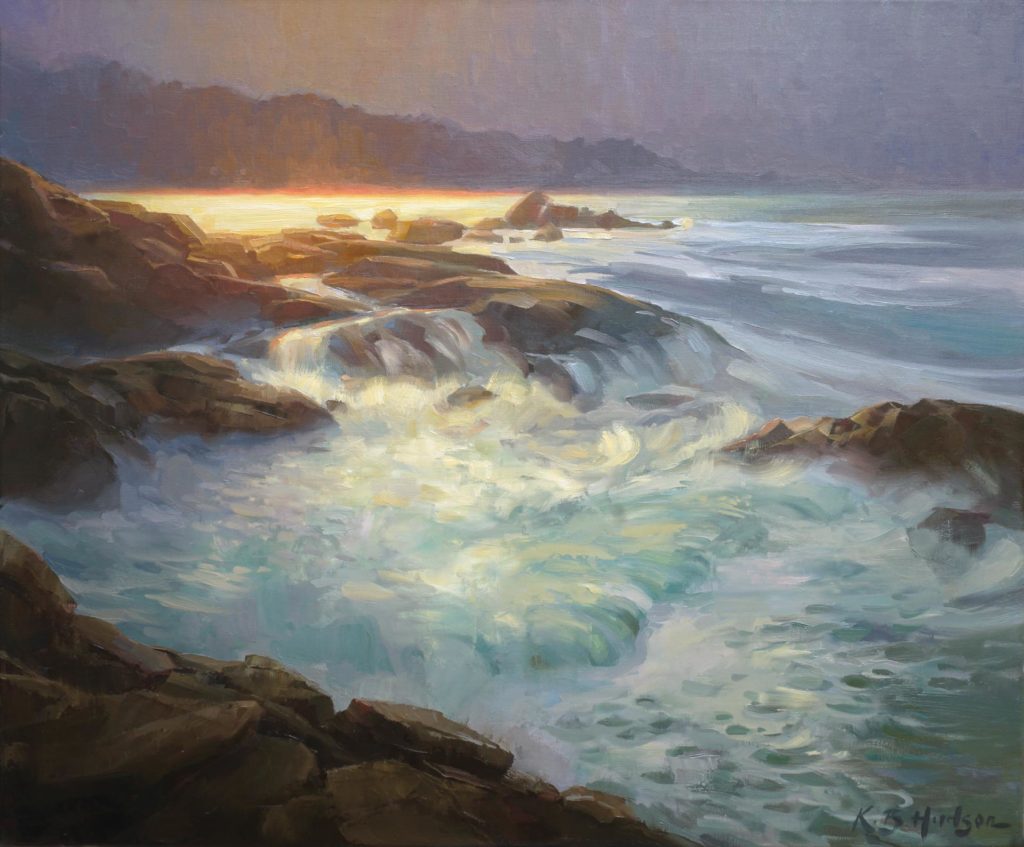 “Coastal Silhouette,” by Kathleen Hudson, oil, 20 x 24 in. Best Oil
