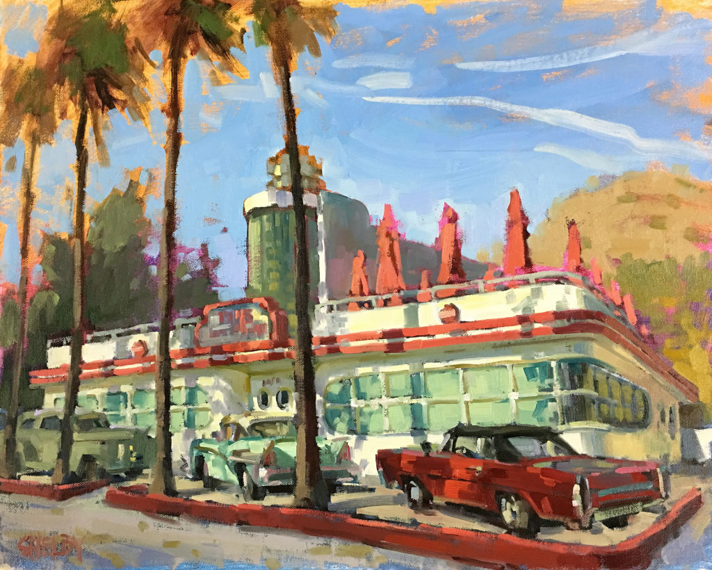 “Ruby’s Autodiner,” by Shelby Keefe, oil, 16 x 20 in. Collection the artist