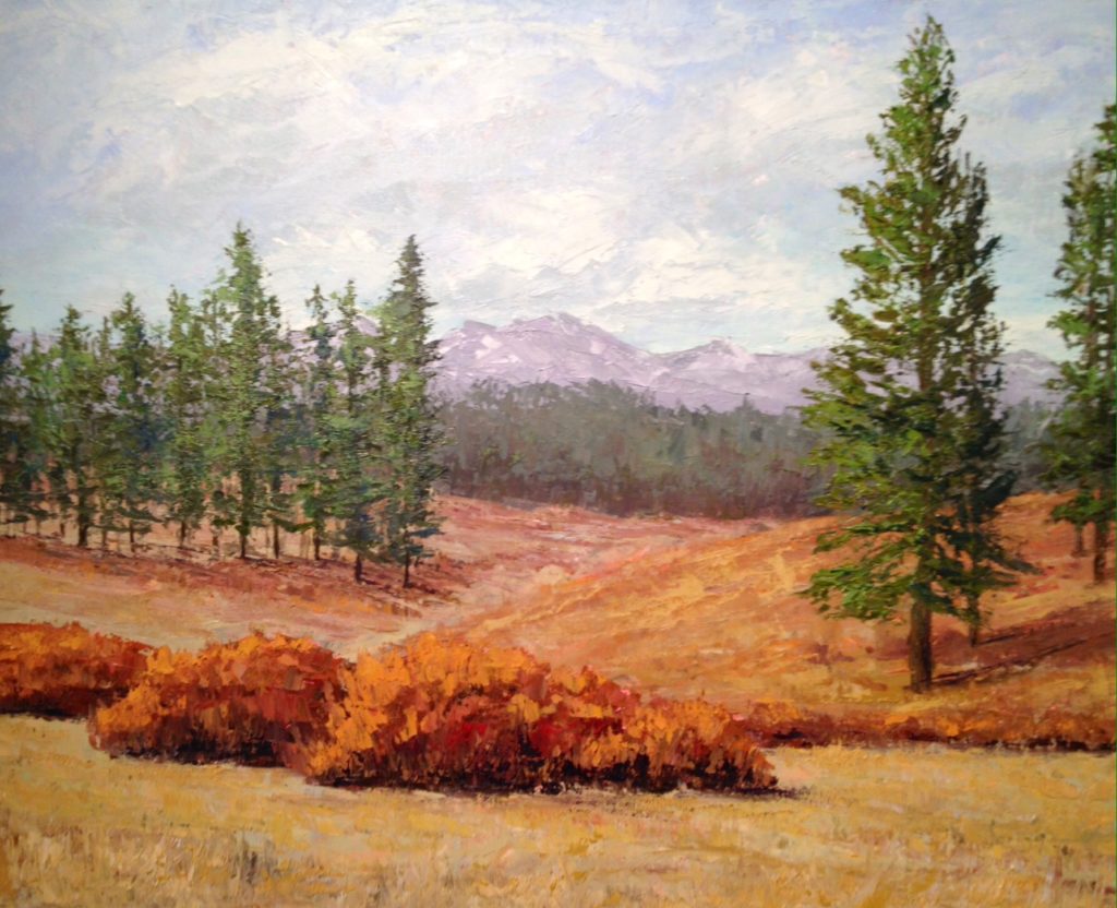 “Martis Creek Trail,” by Monika Johnson, 2013, oil, 16 x 20 in. Private collection