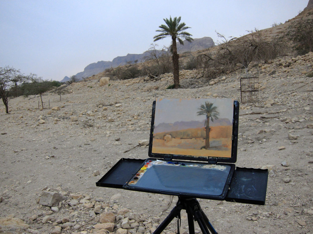 Coe’s setup at Wadi David