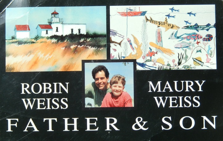 The flier for an early father-son show of the Weisses’ work